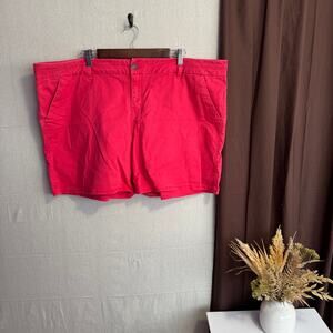 Maurices Women's Shorts Size 24 Red Casula Denim Pockets Belt Loops